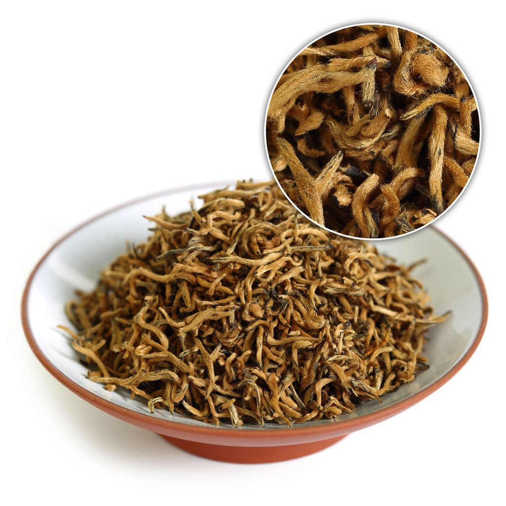 Premium Fujian Jinjunmei Black Tea Loose Leaf - 250g/8.8oz Golden Buds Nonpareil Supreme Chinese Black Tea for Gifting & Afternoon Tea