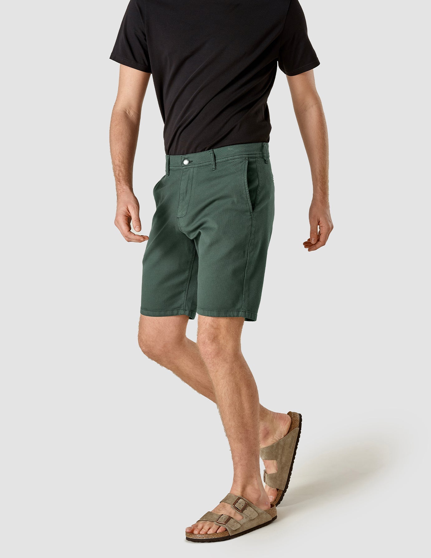 Classic Shorts for Men - Comfortable Cotton Casual Shorts in Garden Green | Perfect for Summer, Outdoor Activities, and Relaxing at Home