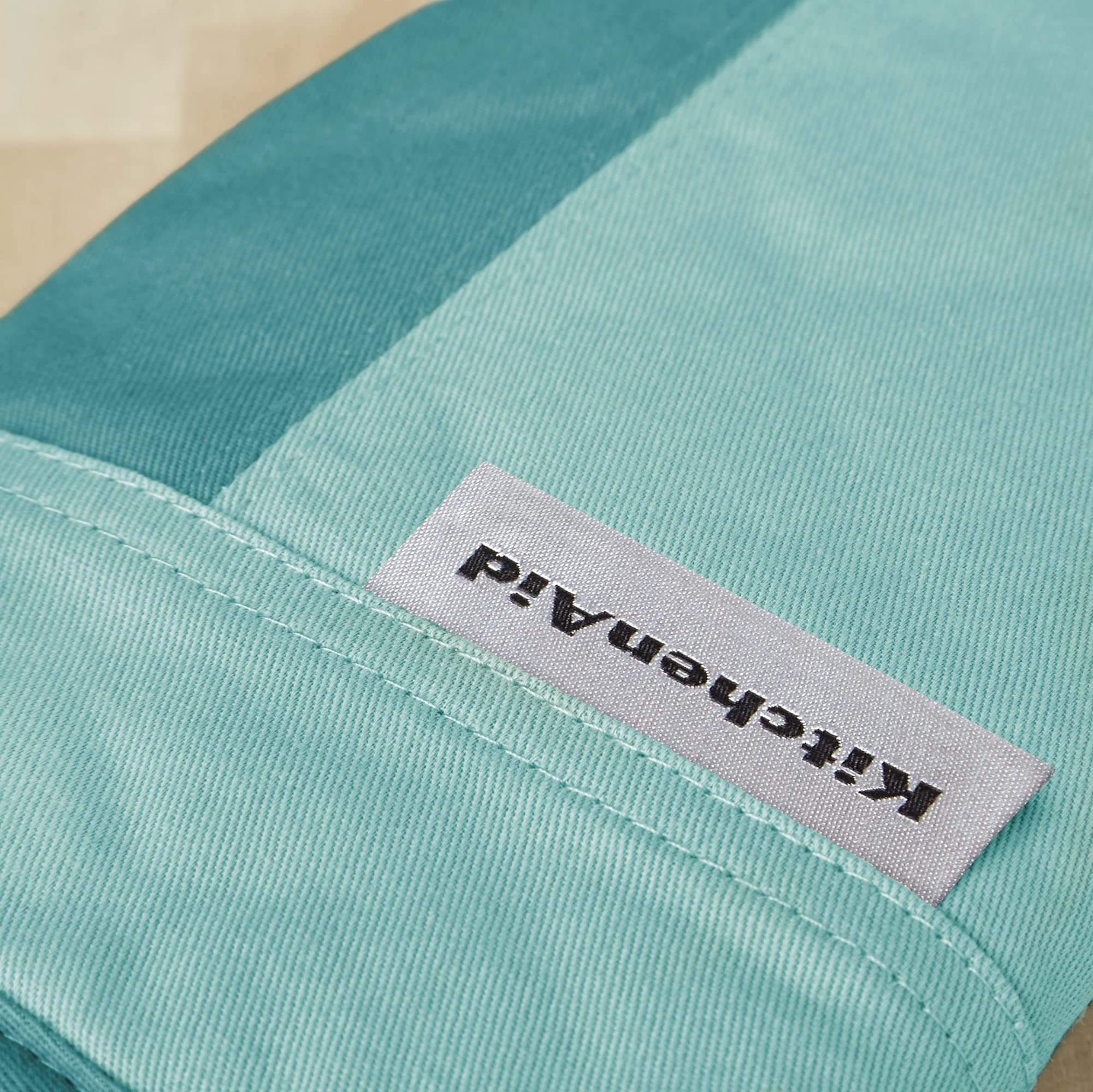 KitchenAid Beacon Two-Tone Non-Slip Mini Oven Mitt Set - Aqua Sky, 5.5