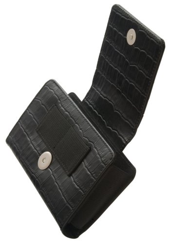 Kamikaze Gear Fashion Case for Nintendo DS Lite - Black Crocodile Pattern | Stylish Protection for Gaming On-The-Go