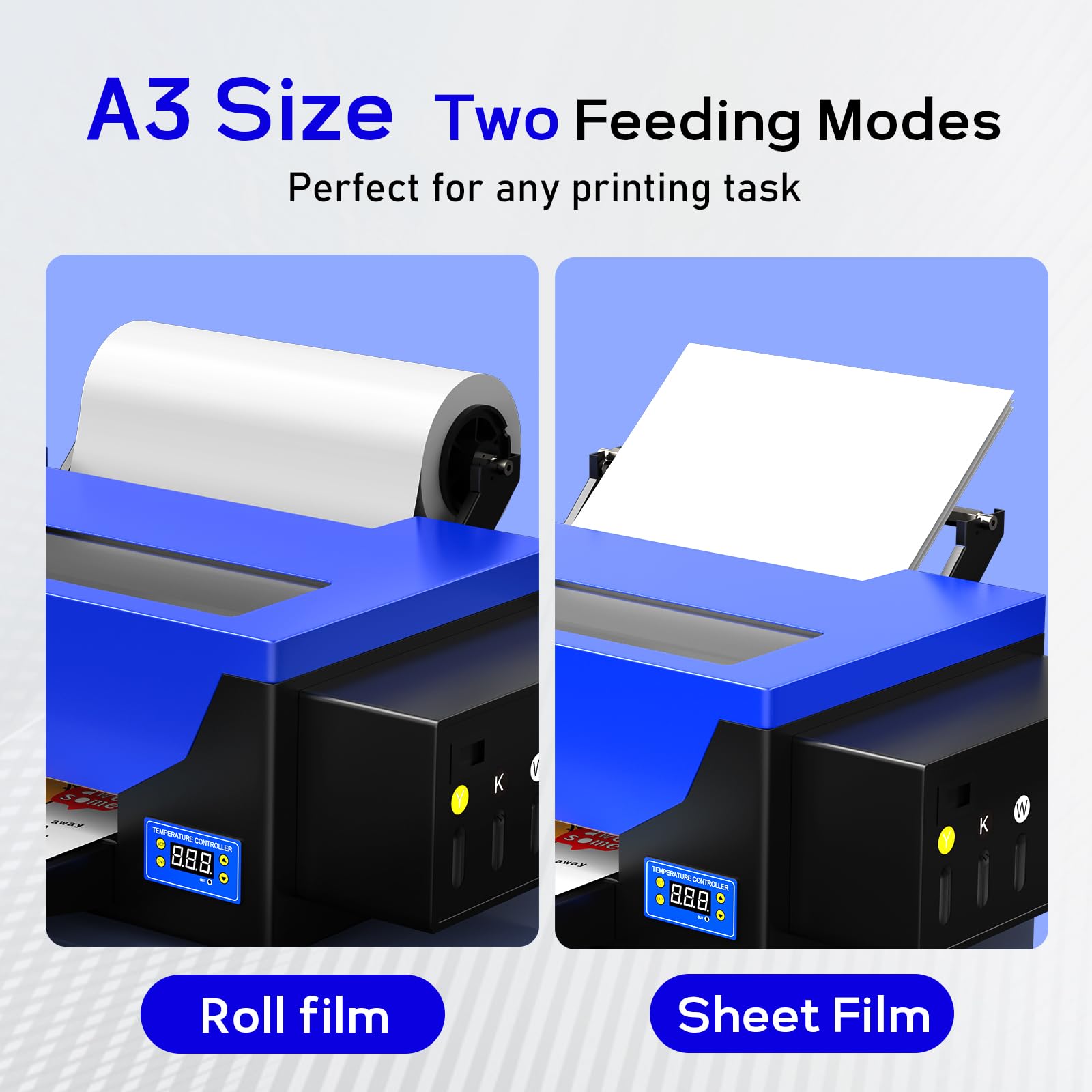 DTF Printer A3 L1800 - Direct to Film Transfer Printing Machine for T-Shirts with White Ink Circulation & Semi-Auto Cleaning (Printer + Oven Included) | Ideal for Custom Apparel, DIY Printing & Small Business T-Shirt Production