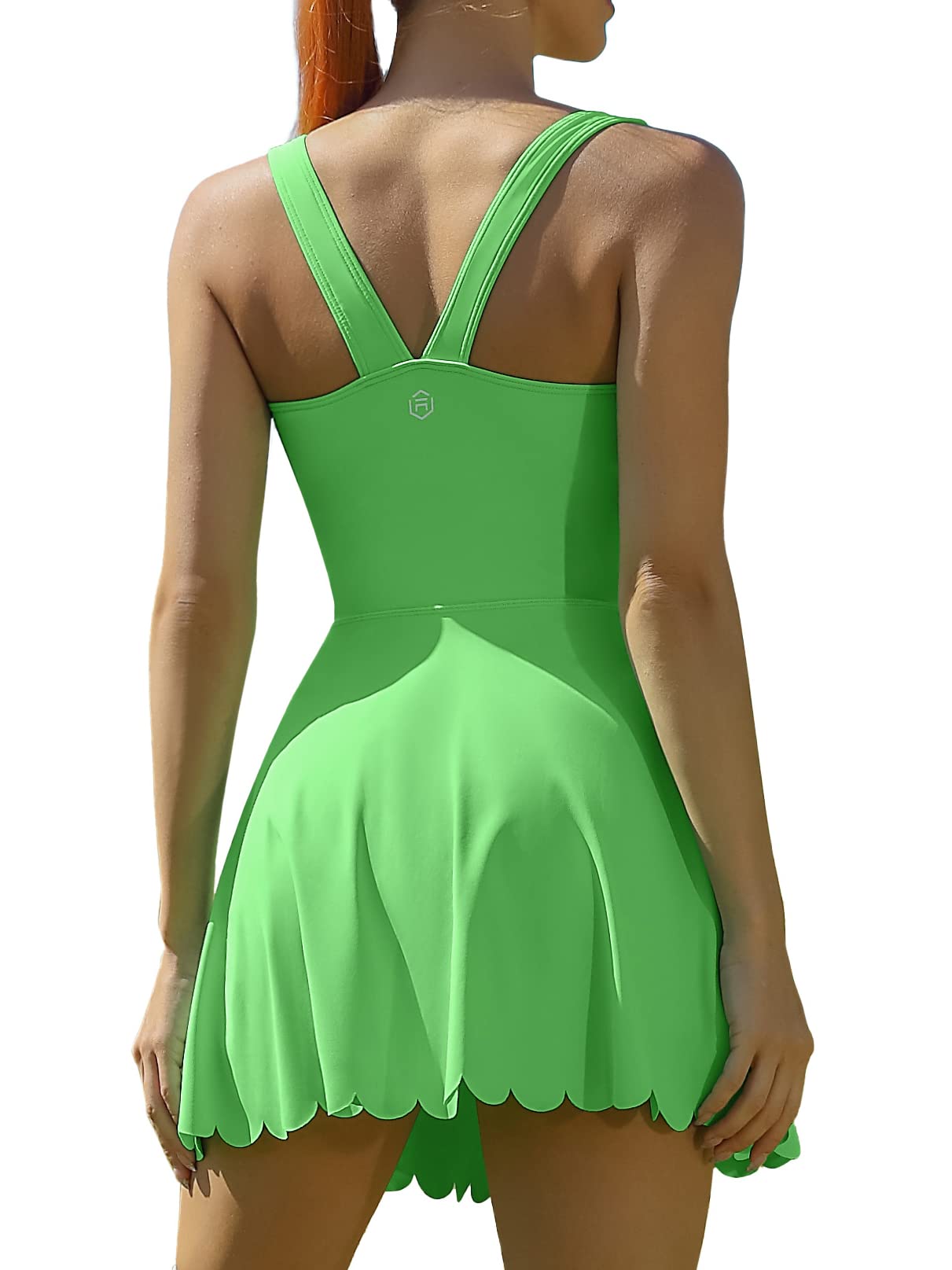 ATTRACO Women's Tennis Dress with Built-in Shorts - Workout Golf Skirt with Pockets - Breathable Athletic Dress for Tennis, Golf, Gym & Running