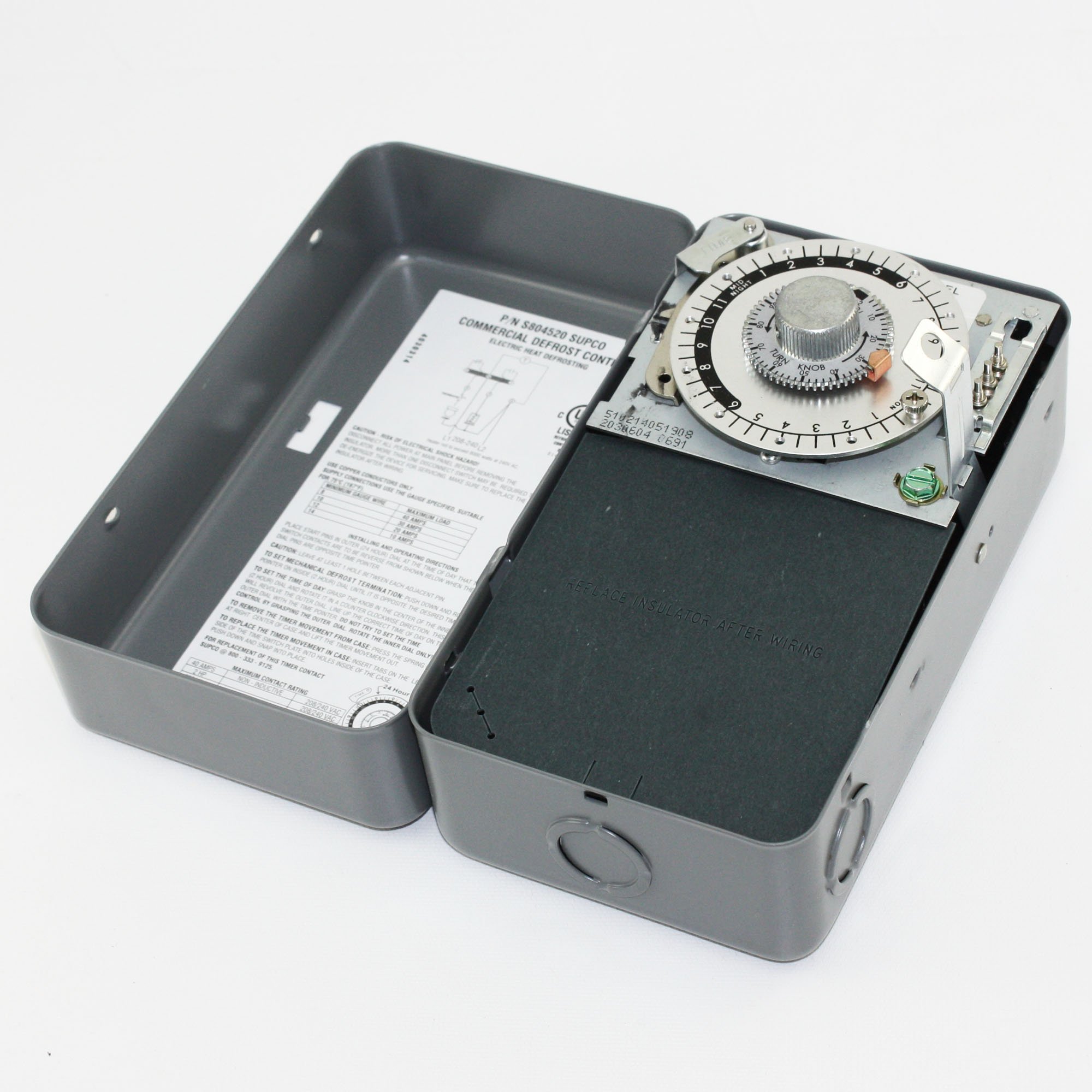 Supco S8045-20 Commercial Defrost Timer Replacement for Paragon 8045-20 - Heavy Duty Refrigerator & Freezer Defrost Control - Ideal for Restaurant, Grocery Store & Commercial Kitchen Equipment