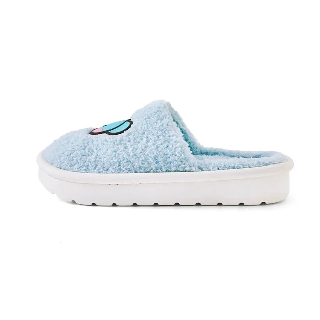 BT21 Koya Minini Boucle Slippers - Cute Cartoon House Slippers for Women & Girls, Soft Plush Indoor/Outdoor Slides for Home, Lounge, Dorm Room