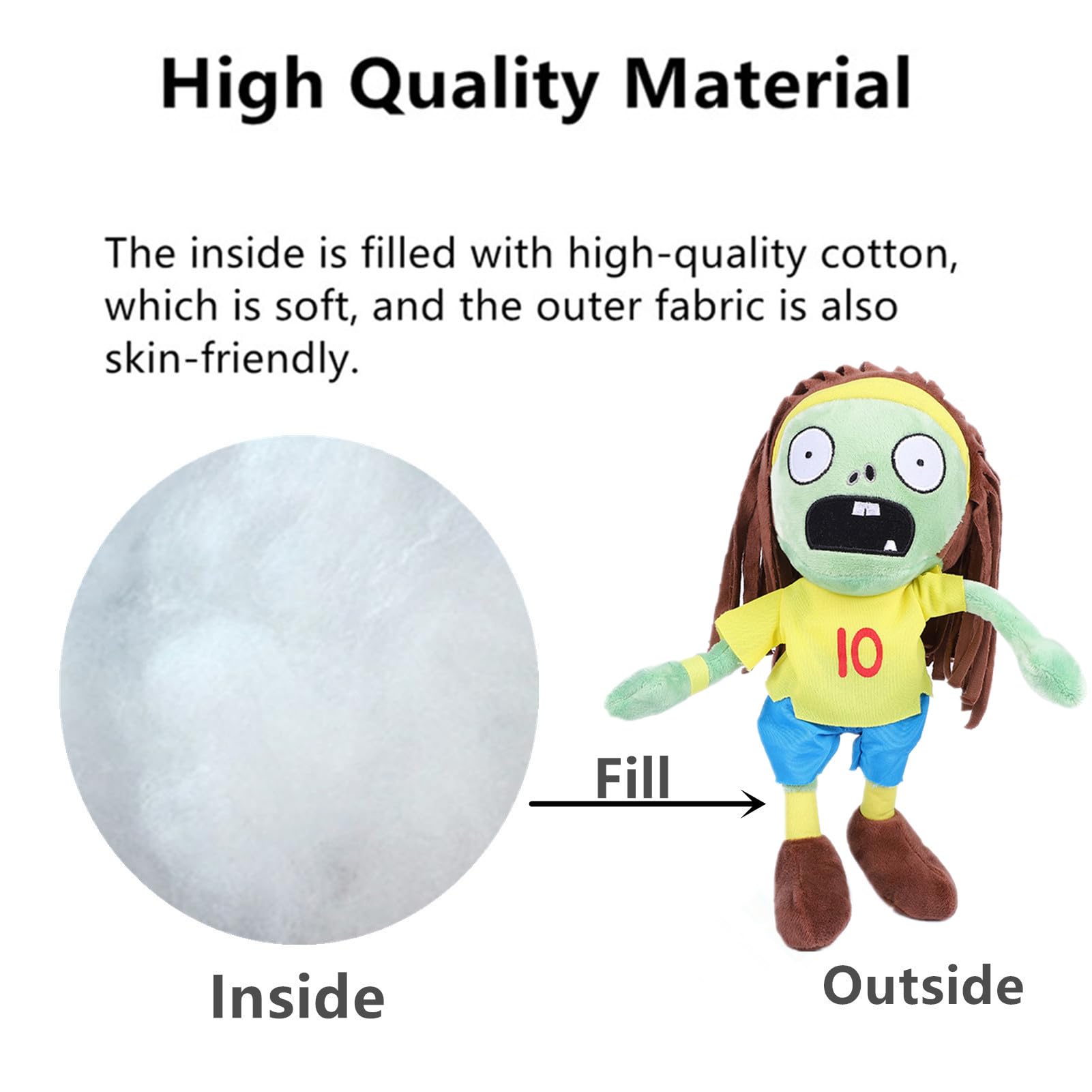 JHESAO 3-Piece Plants vs Zombies Plush Toy Set - Captain Zombie, Knight Zombie & Football Zombie Stuffed Dolls | Soft PVZ Character Figures for Kids Gifts, Game Room Decor & Themed Birthday Parties