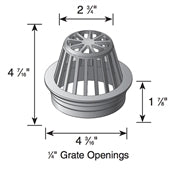 NDS 75 4 Atrium Grate Green - Heavy Duty Drainage Solution for Landscaping, Patios & Commercial Areas