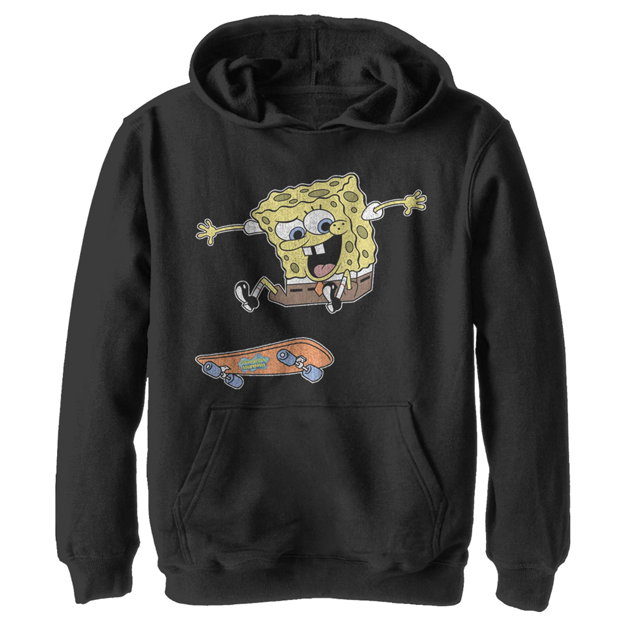 SpongeBob SquarePants Kids' Pullover Hoodie - Nickelodeon Cartoon Character Skate Style Sweatshirt for Boys & Girls | Perfect for School, Playdates & Casual Outings