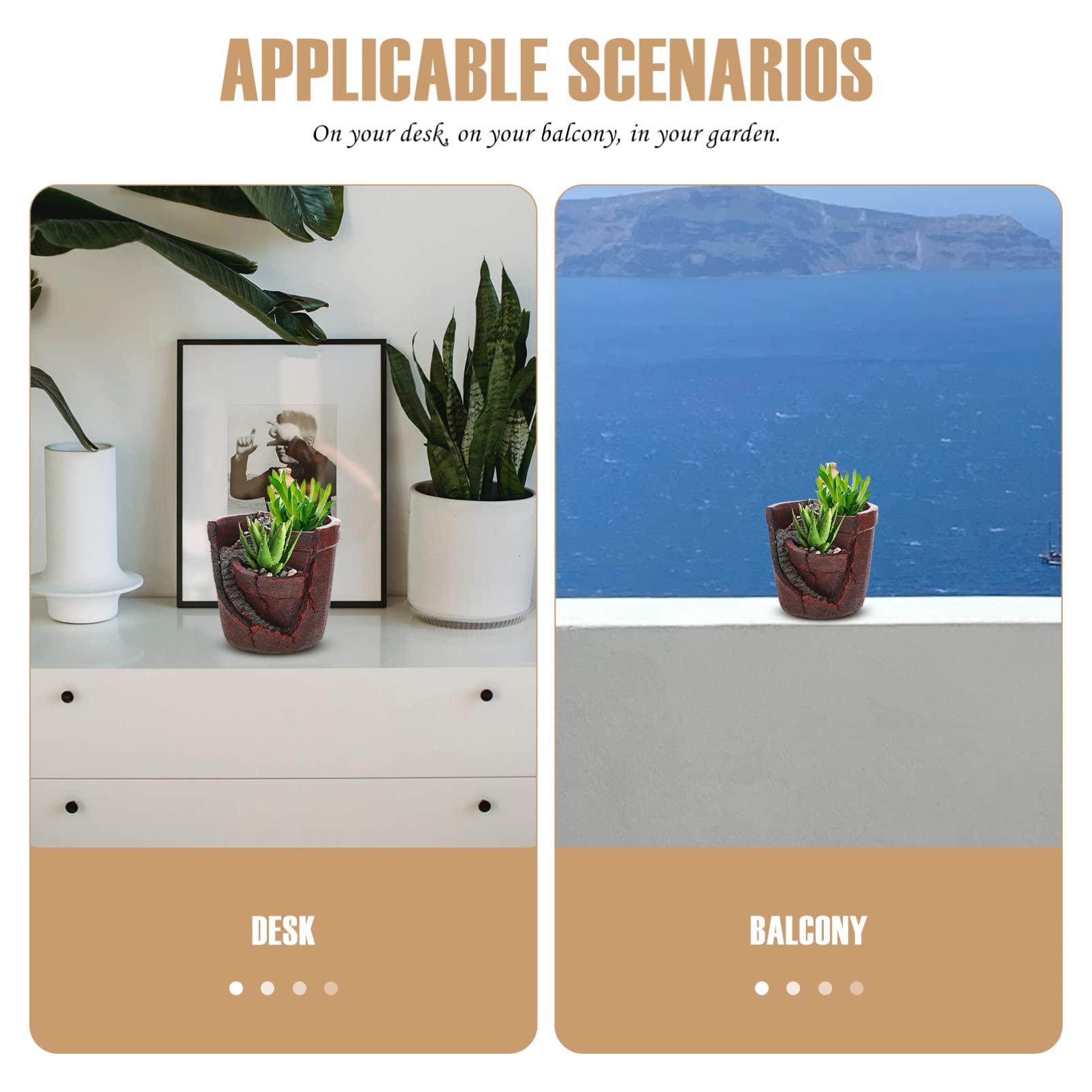 Creative Succulent Planter & Bonsai Flower Pot - Decorative Gardening Container for Indoor Plants, Home Decor, and Landscaping | Perfect for Succulents, Cacti, and Small Houseplants