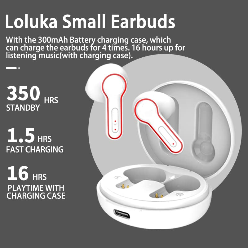 Loluka YOYO Ball True Wireless Earbuds Bluetooth 5.0 - HiFi Stereo Sound, IPX7 Waterproof, Noise Cancelling, Wireless Charging Case - Perfect for Gym, Running, Travel & Work