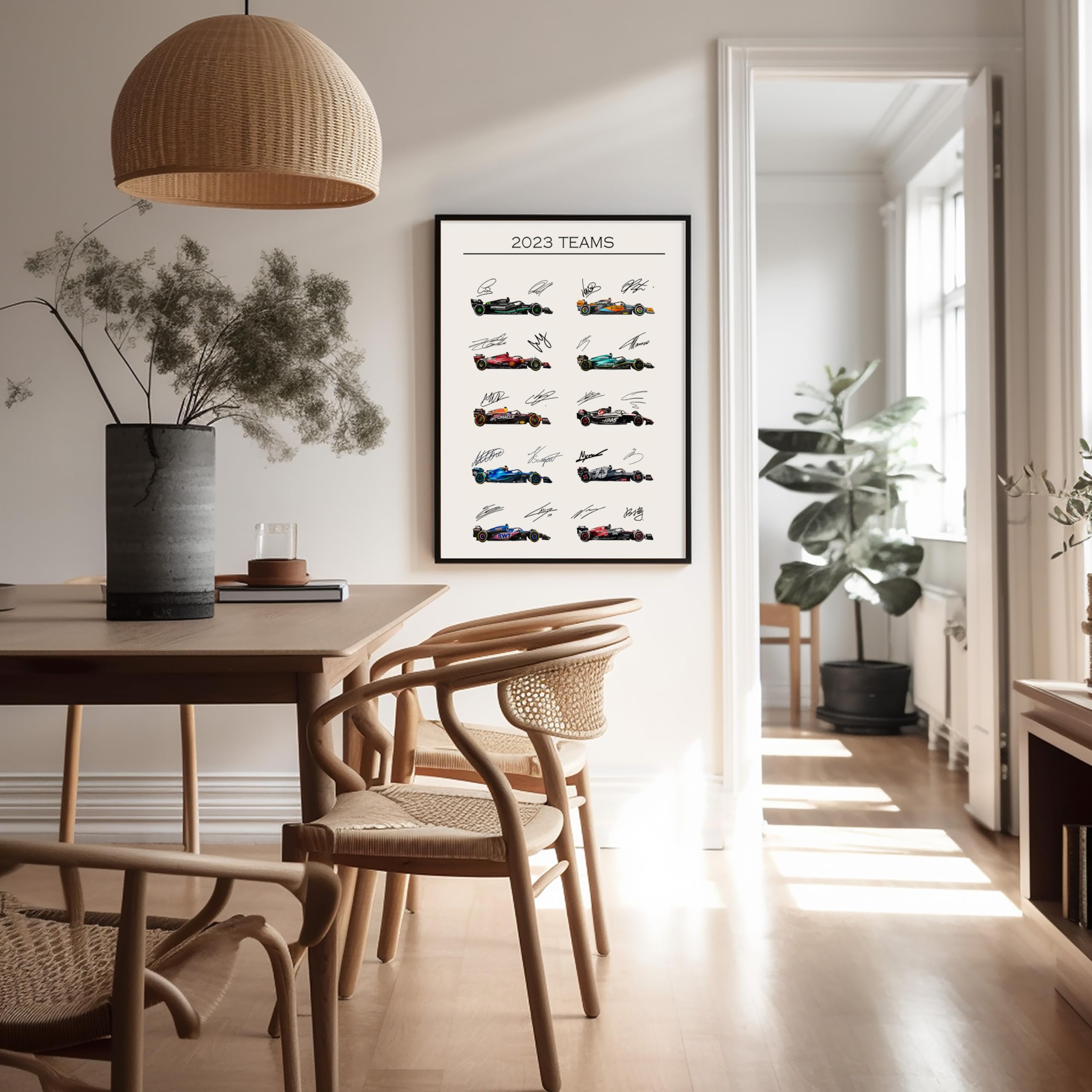 2023 Car Racing Poster - High Quality Race Car Print & Sports Car Art - Perfect Gift for Men, Women & Car Enthusiasts - Wall Decor for Garage, Living Room, Office - 8x10 UNFRAMED - Ideal for Home, Man Cave & Automotive Themed Spaces