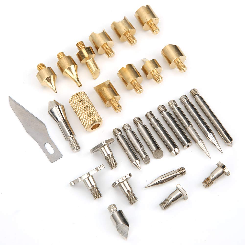 28PCS Soldering Iron Tip Kit - Conical, Bevel, Lead-Free Tips for Soldering Stations & Wood Carving Tools | Perfect for DIY Electronics Repair, Circuit Board Work & Wood Embossing Projects