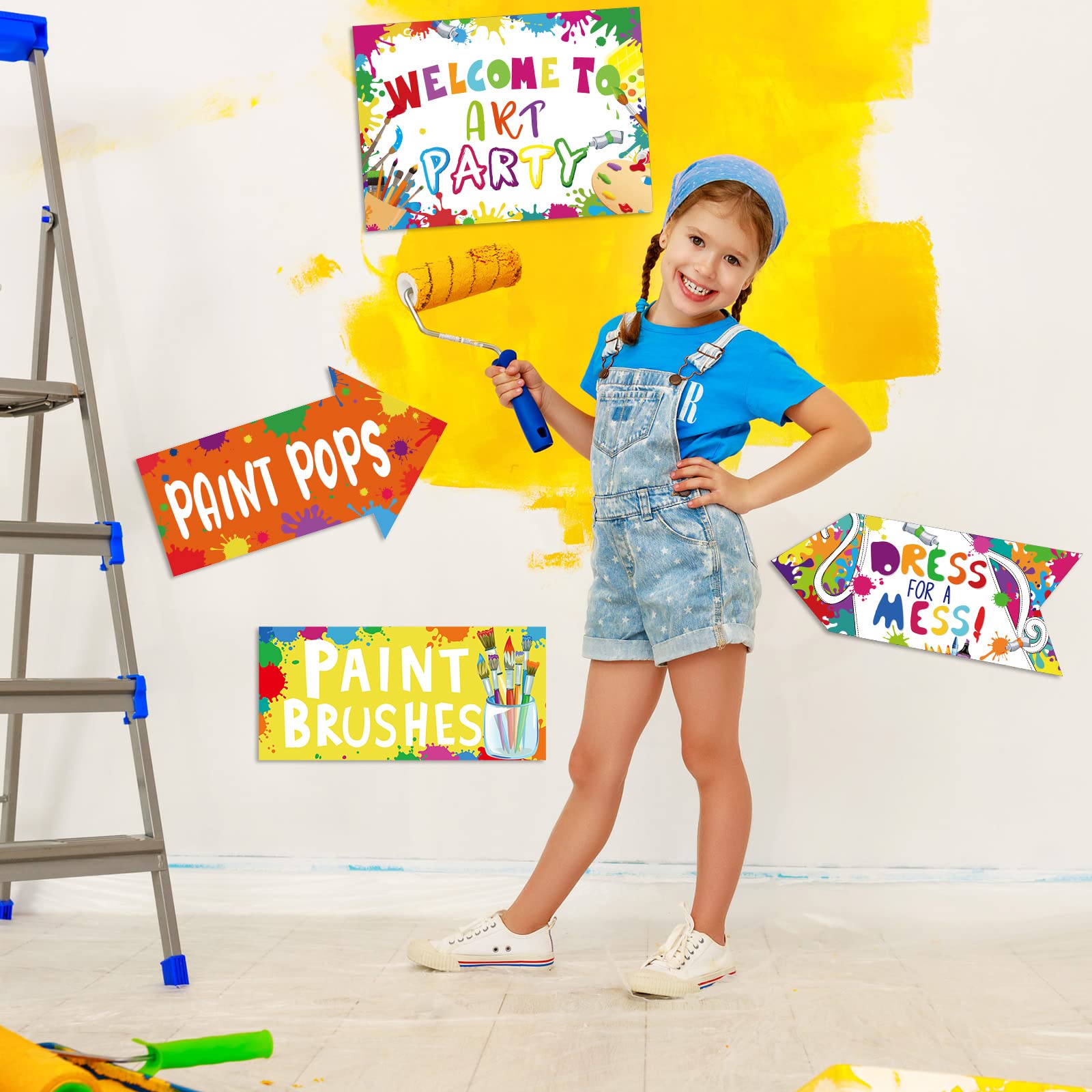 Chinco 20-Piece Art Painting Party Decorations Kit - Paint Party Signs, Artist Birthday Supplies for Art Themed Parties | Perfect for Painting Birthday Celebrations, Art Studio Events & Creative Workshops