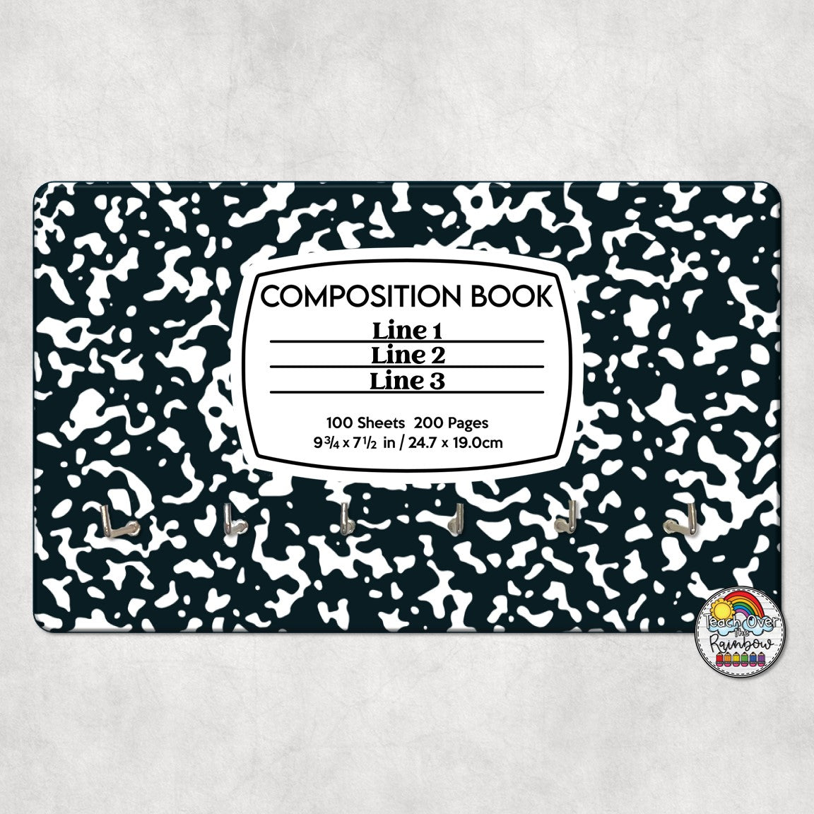Composition Notebook Hall Pass Holder - Durable School Hall Pass Organizer for Teachers, Perfect for Classroom Management & Student Hallway Monitoring