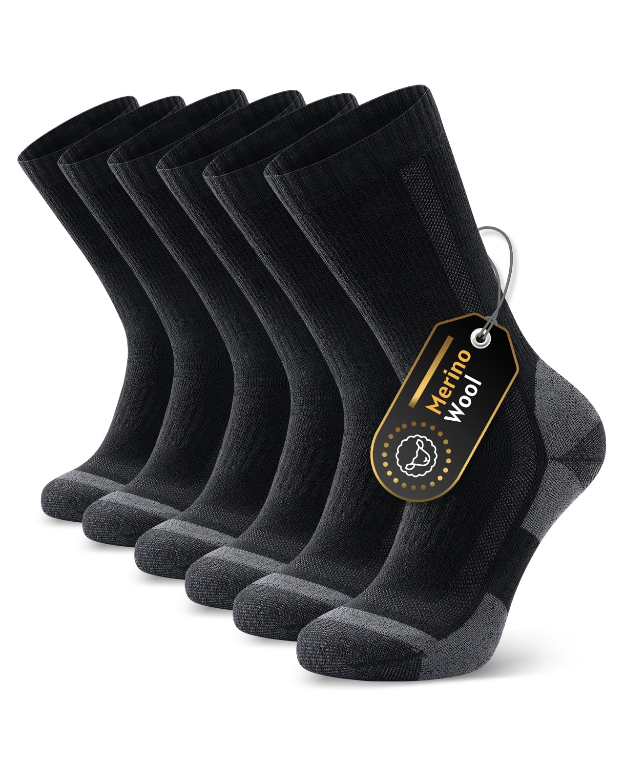RUIXUE Warm Wool Socks for Men & Women - 3 Pairs Thermal Winter Hiking Socks - Soft & Breathable for Outdoor Activities, Camping, and Cold Weather Comfort