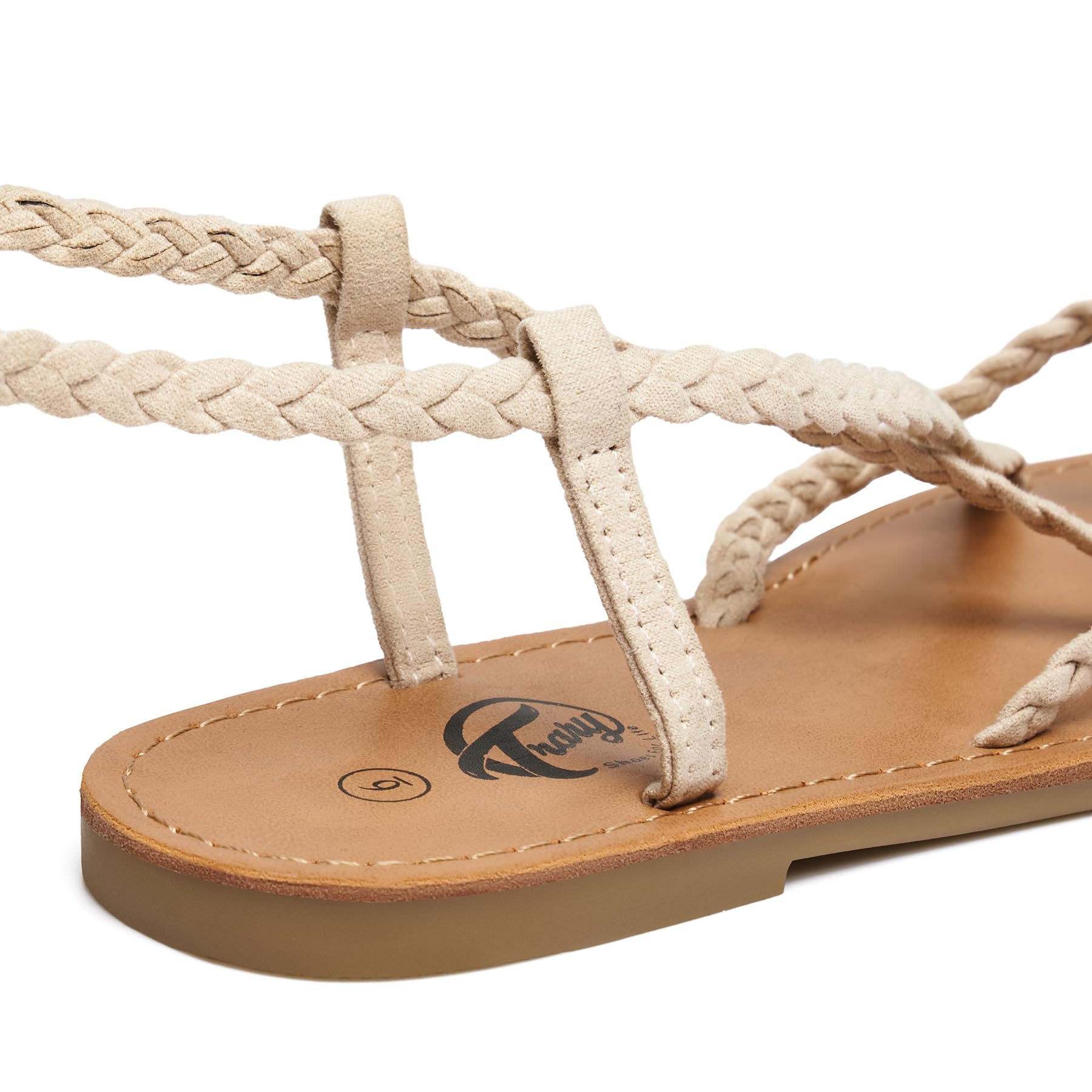 Women's Trary Lace-Up Gladiator Sandals - Open Toe Flat Dressy Summer Sandals for Beach & Casual Outfits 2023