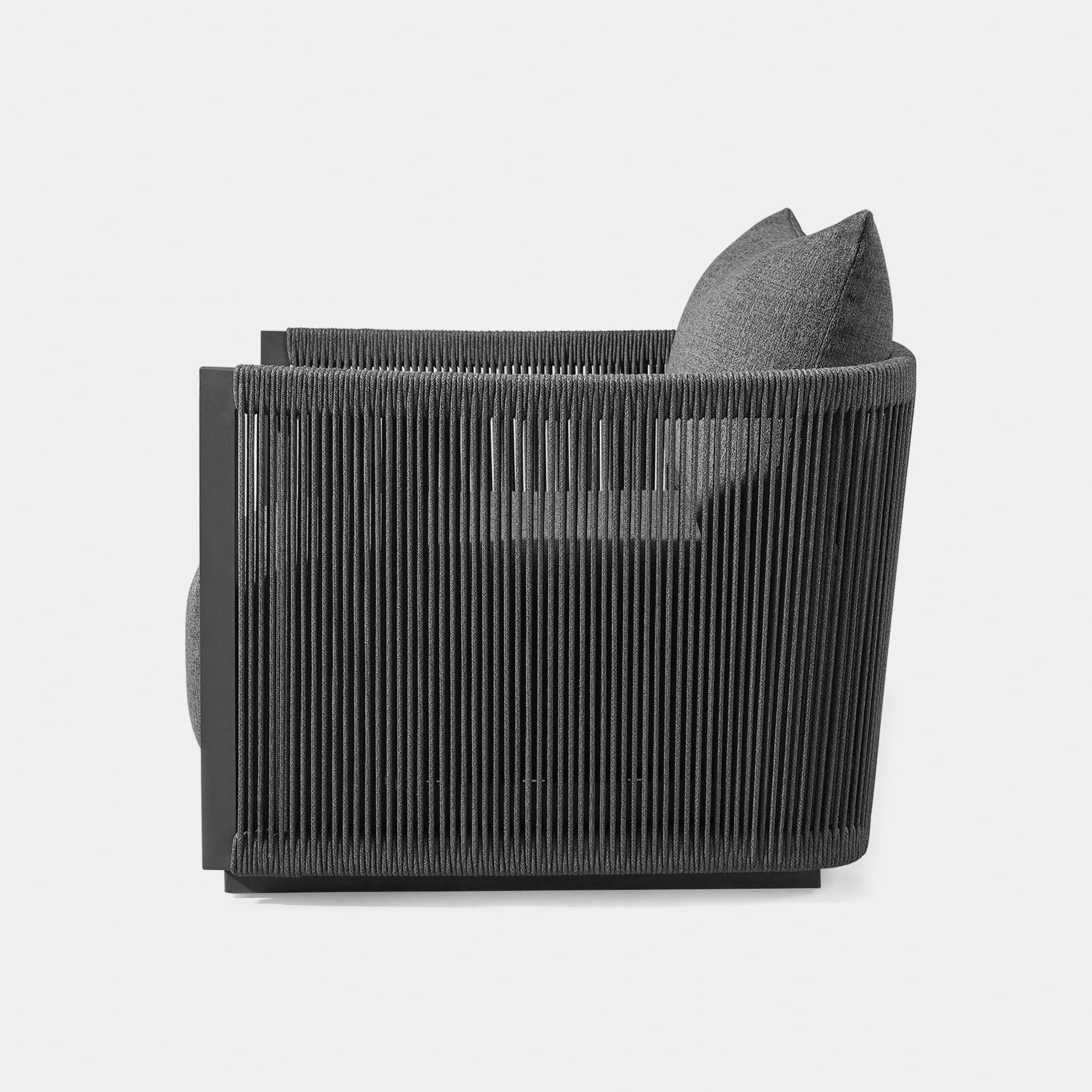 Antigua Swivel Lounge Chair - Modern Patio Furniture for Outdoor Relaxation, Garden, Poolside & Backyard Comfort
