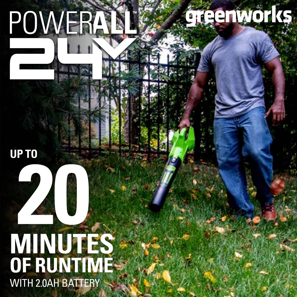 Greenworks 24V 10-Inch TORQDRIVE Cordless String Trimmer and Axial Blower Combo Kit (90 MPH / 320 CFM) with 2Ah USB Battery & Charger - Perfect for Lawn Care, Yard Maintenance, and Leaf Cleanup