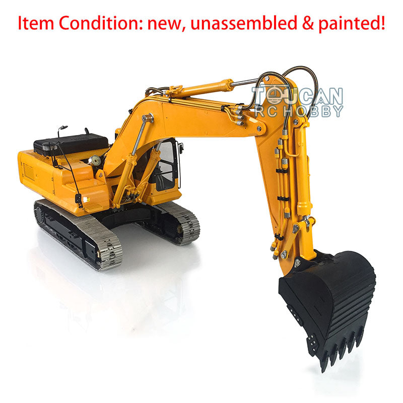 1/14 LESU PC360 Metal Excavator Truck Tracks Kit with Sprocket, ESC Motor & Metal Cabin - Heavy Duty Grab Grapple Bucket for RC Construction Vehicles - Perfect for RC Model Building, Construction Simulation & Collectors