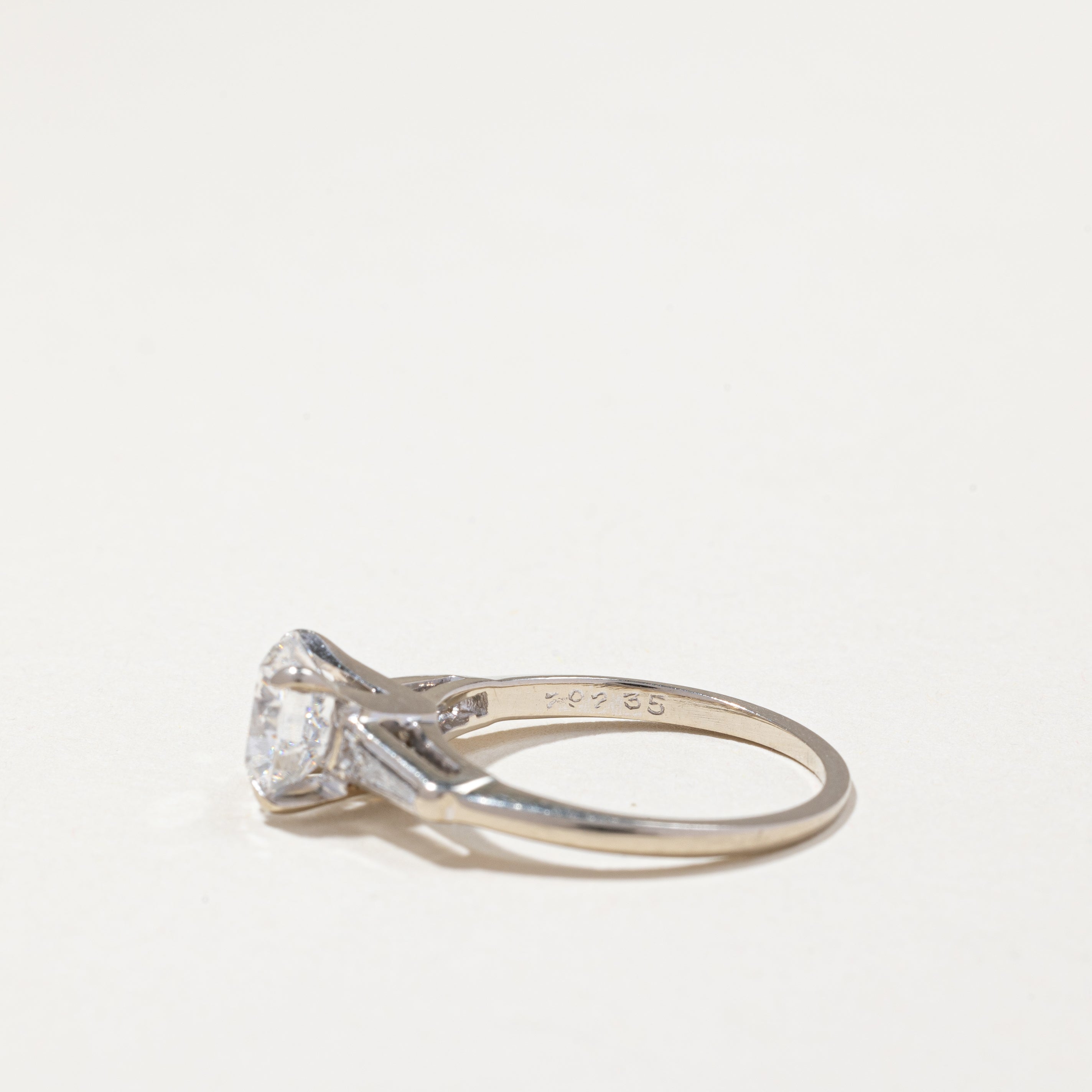 14K White Gold Diamond Engagement Ring - 1.41ct VS1-SI2 F/G Clarity, 0.30ctw Side Stones | Size 5.5 | Perfect for Proposals, Anniversaries & Romantic Gifts
