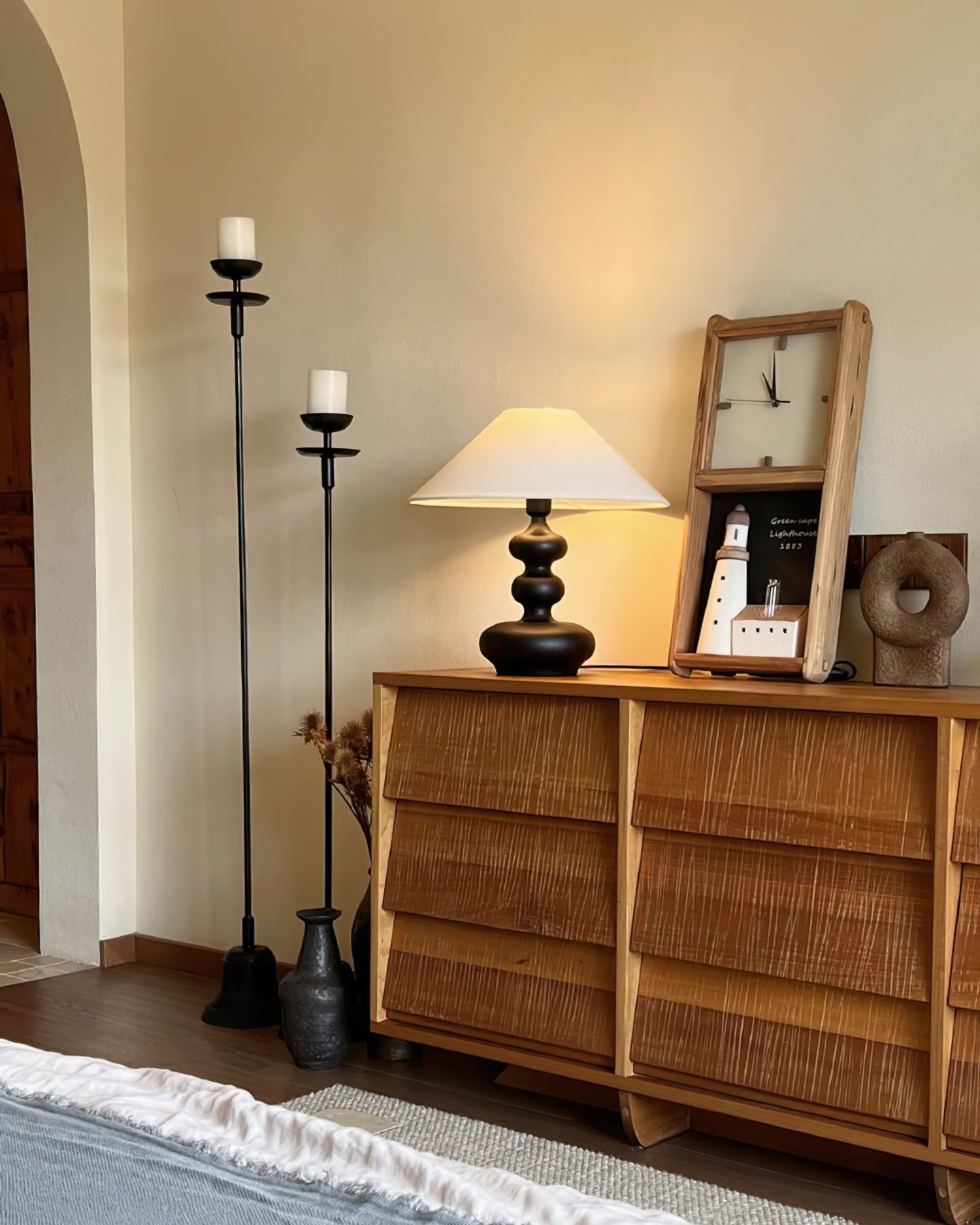 Creative Gourd Table Lamp - Handmade Natural Decorative Lighting for Living Room, Bedroom, and Office - Perfect for Boho, Farmhouse & Modern Home Decor