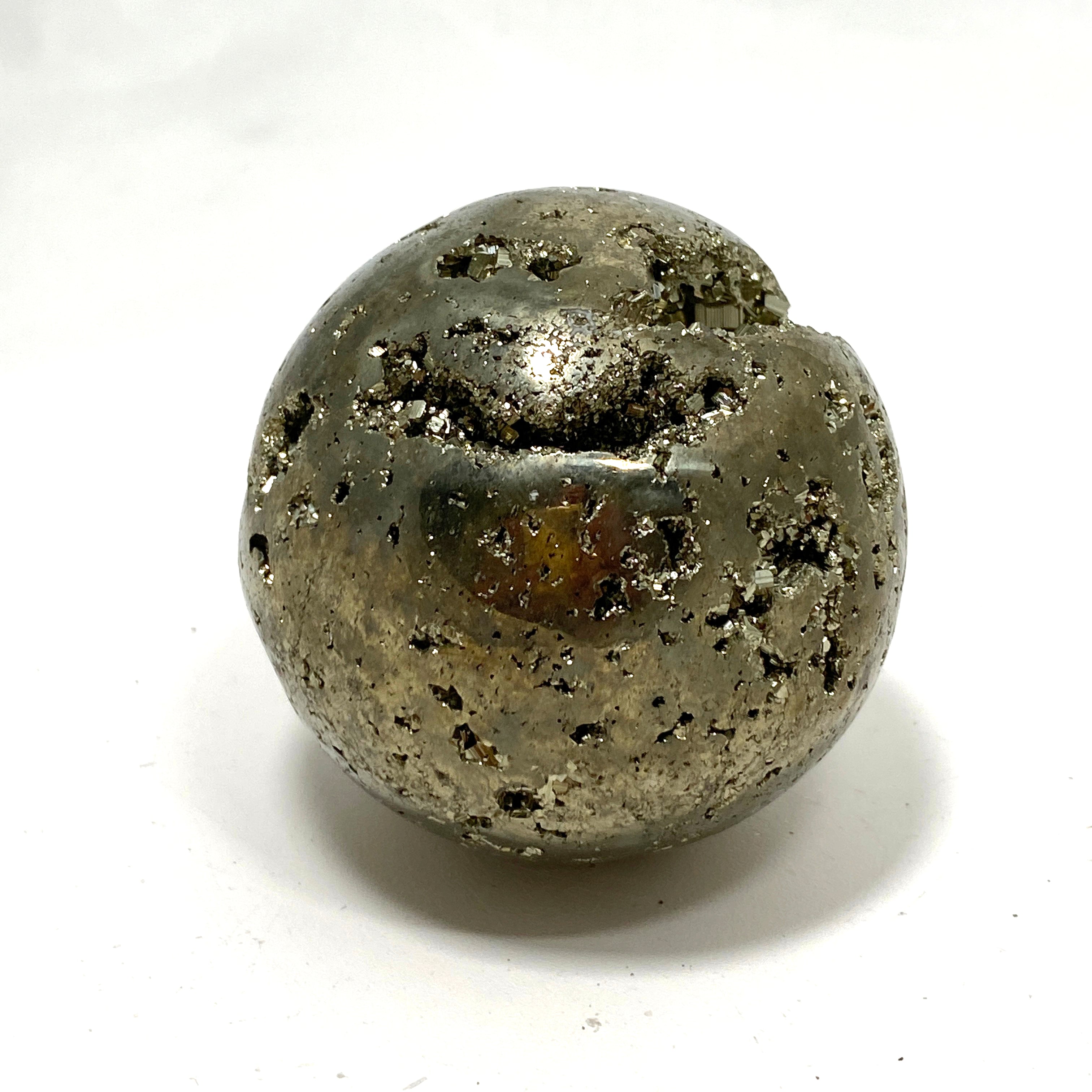 Natural Pyrite Sphere - 3 Inch Healing Crystal for Meditation, Feng Shui & Home Decor | Perfect for Energy Balancing & Spiritual Growth