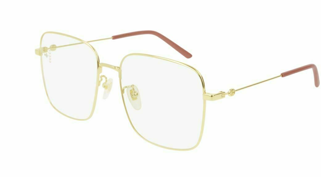 Gucci GG 0445O 001 Gold Metal Frame Eyeglasses - Luxury Designer Sunglasses for Women & Men, UV Protection, Fashion Statement for Everyday Wear & Special Occasions