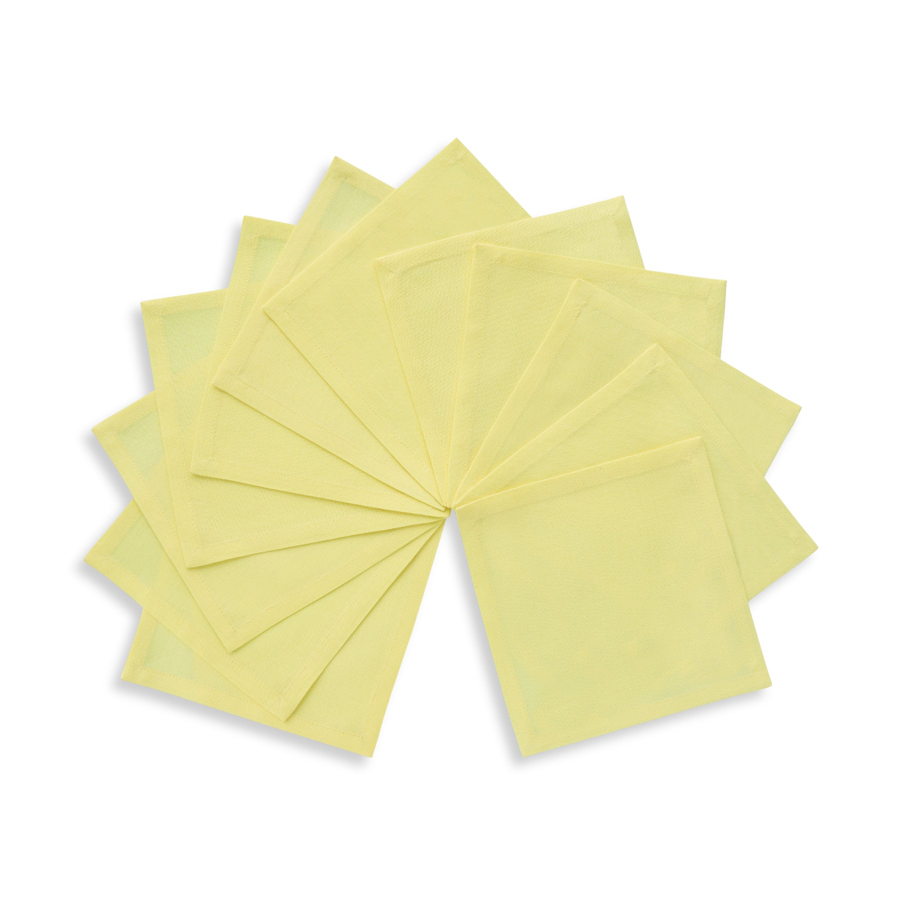 Premium Dru Cotton Linen Cocktail Napkins - Set of 12, 5x5 Inches, Absorbent & Elegant for Parties, Weddings, and Home Decor