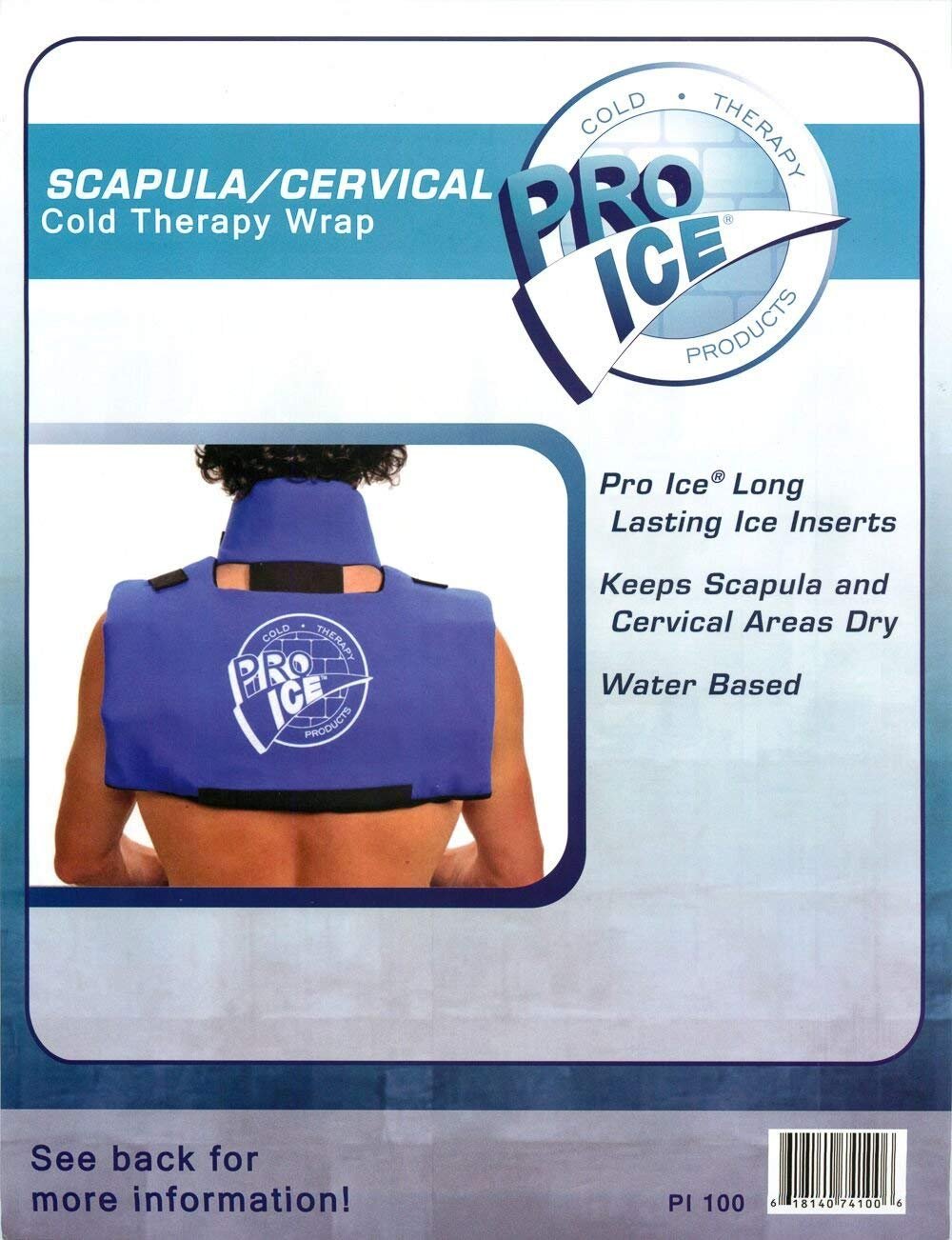 Pro Ice Scapula & Cervical Cold Therapy Wrap with Removable Ice Packs - Adjustable Shoulder & Neck Ice Wrap for Muscle & Joint Pain Relief - Includes 1 Wrap & 4 Gel Ice Inserts - Perfect for Post-Workout Recovery, Injury Rehabilitation & Chronic Pain Management