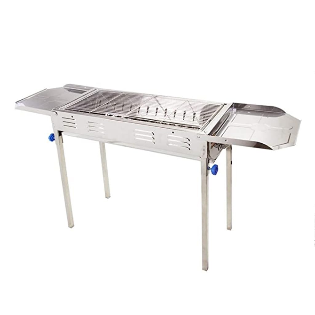 Portable Outdoor BBQ Grill with Rotisserie - Foldable Camping Stove for Picnic, Tailgating, Backyard & Courtyard Cooking - Perfect for Grilling, Roasting & Smoking Meats Outdoors