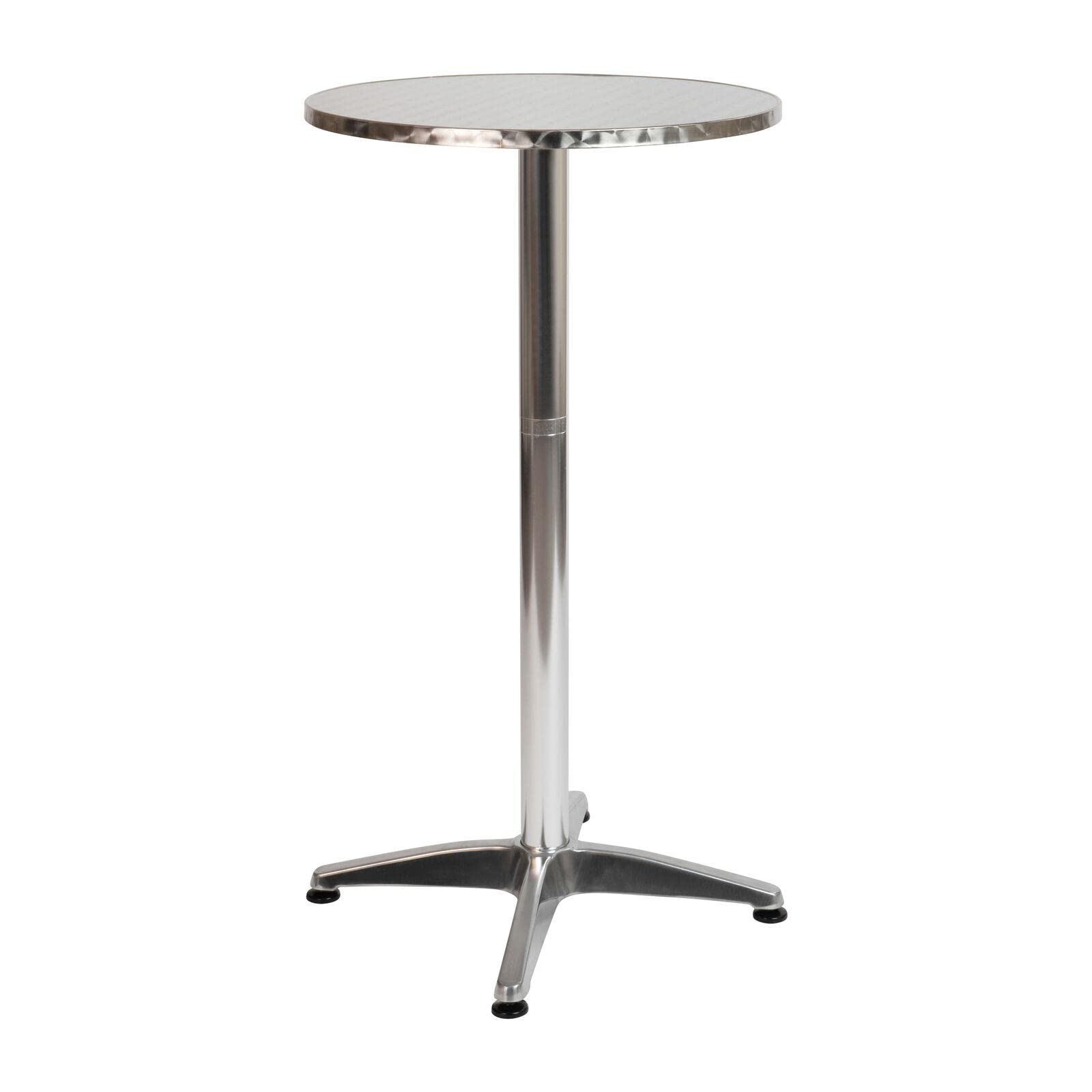 23.5 Inch Round Aluminum Bar Table - Indoor Outdoor Counter Height Patio Table for Coffee Bars, Daug Bars & Home Decor - Perfect for Backyard, Garden, Restaurant & Gift Giving