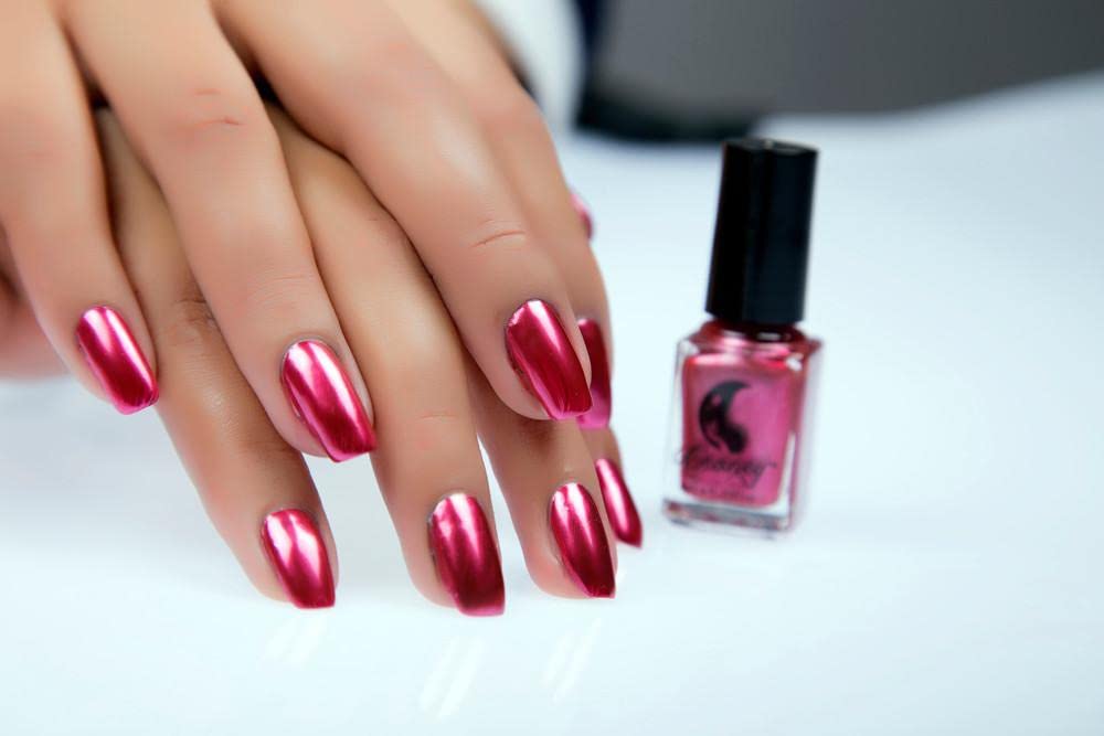Holographic Chrome Nail Polish - Mirror Effect Metallic Quick Dry Nail Varnish for Bold & Glossy Nail Art | Perfect for Parties, Date Nights & Special Occasions