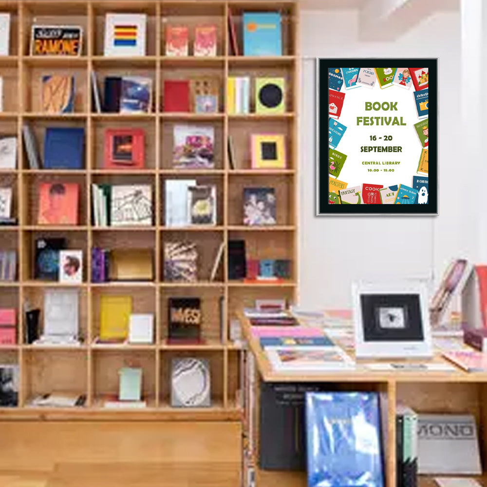27x41 Poster Frame - SwingFrame Classic Black Display for Wall Art, Photos, and Posters - Perfect for Home, Office, and Gallery Decor