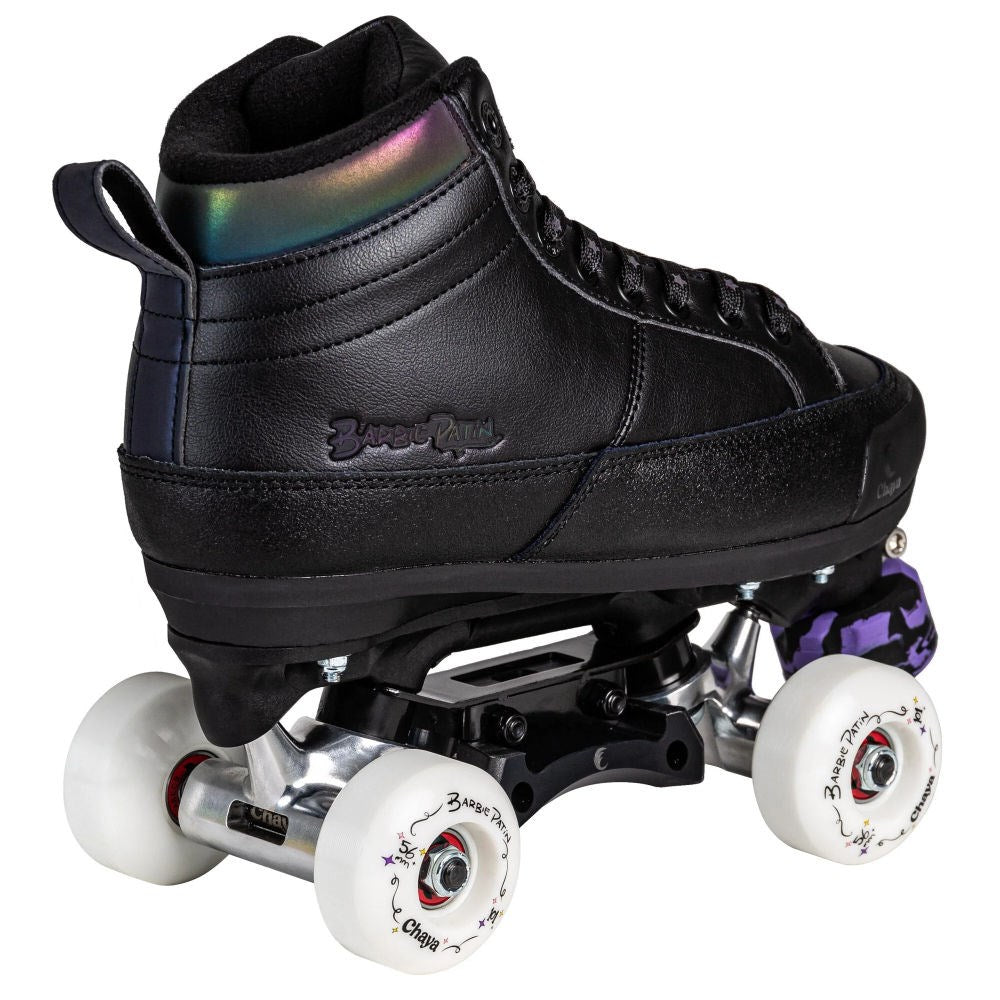 Chaya Park Kismet Barbiepatin Black Roller Skates for Women - Outdoor & Indoor Quad Skates with Comfortable Padding - Perfect for Rink, Park, and Street Skating