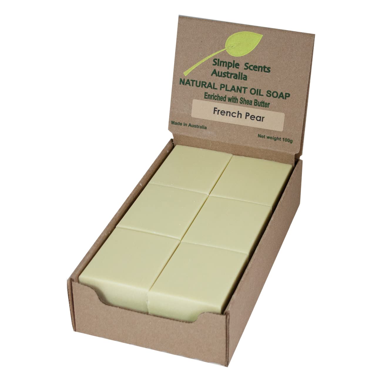 French Pear Scented Soap Bars - 12 Pack, Shea Butter Enriched for Moisturizing Skin | Bath & Body Care