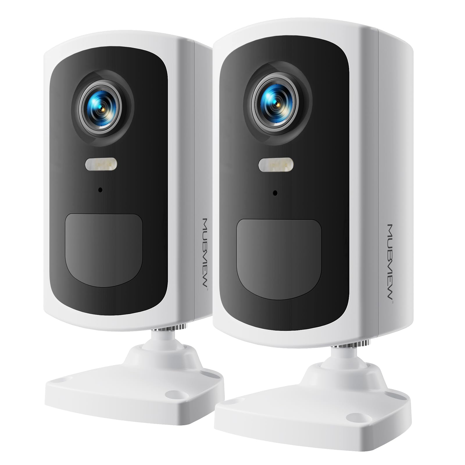 2 Pack MUBVIEW Wireless Outdoor Security Cameras - 2K HD Battery Powered WiFi Home Camera with Spotlight, Siren, AI Motion Detection & 2-Way Talk for Indoor/Outdoor Use - Ideal for Home, Garage, Yard & Business Surveillance