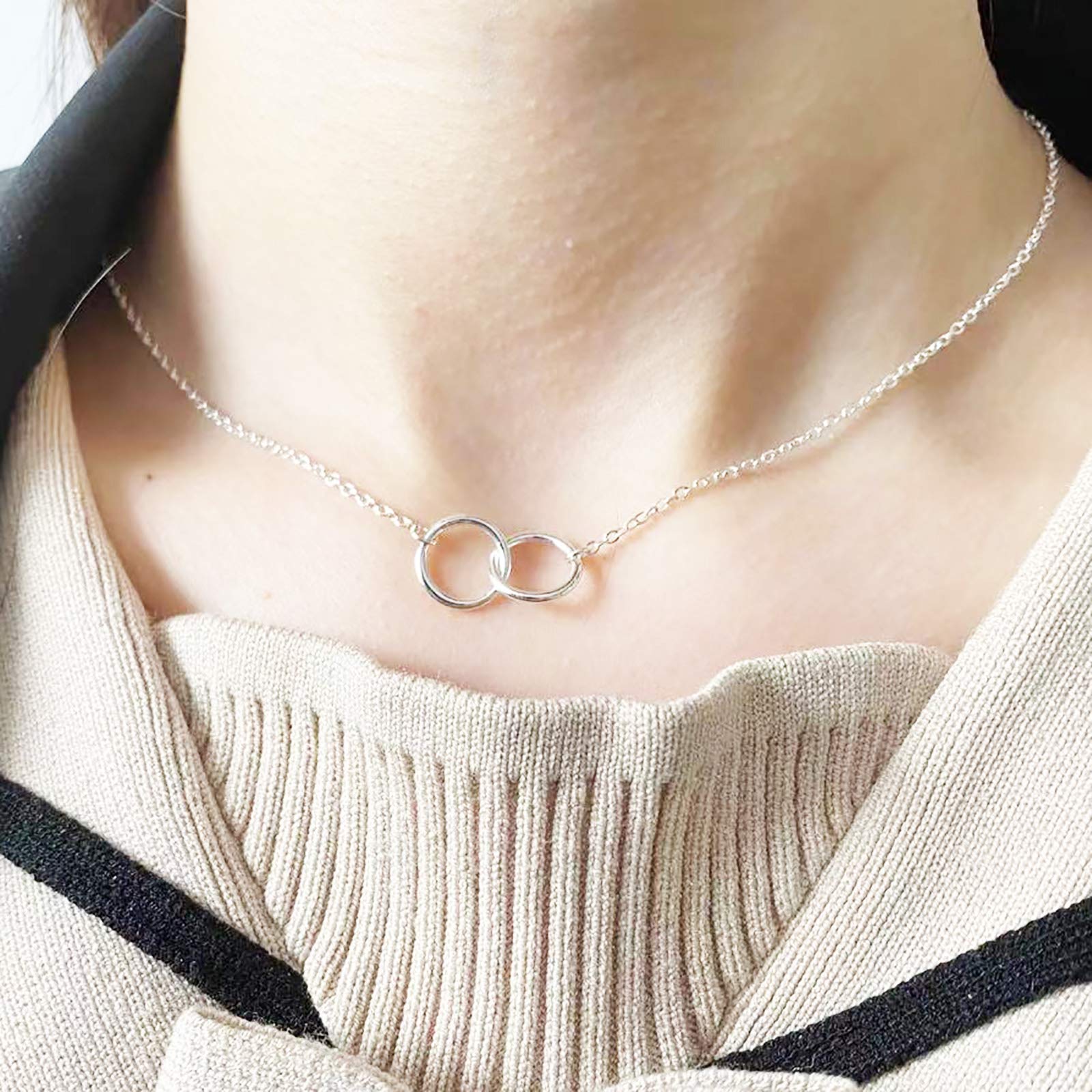 Best Friend Necklaces for 2 - Matching BFF Friendship Necklace Set for Women, Christmas Gifts with Greeting Card, Stocking Stuffers for Her 2024 - Perfect for Anniversaries, Birthdays & Valentine's Day Gifts
