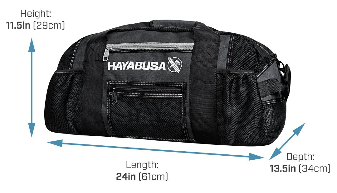 Hayabusa Ryoko Sports Bag - Durable Gym Bag for Men & Women - Perfect for MMA, Boxing, Muay Thai Training - Water-Resistant & Spacious Workout Bag