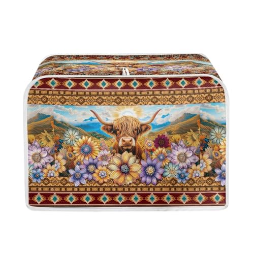 Highland Cattle Daisy Aztec American Tribal