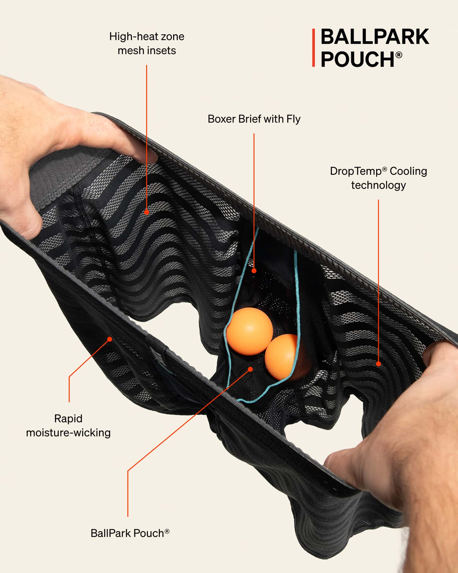 DropTemp® Cooling Mesh - Breathable & Comfortable Fabric for Hot Weather - Perfect for Outdoor Sports, Travel & Summer Wear