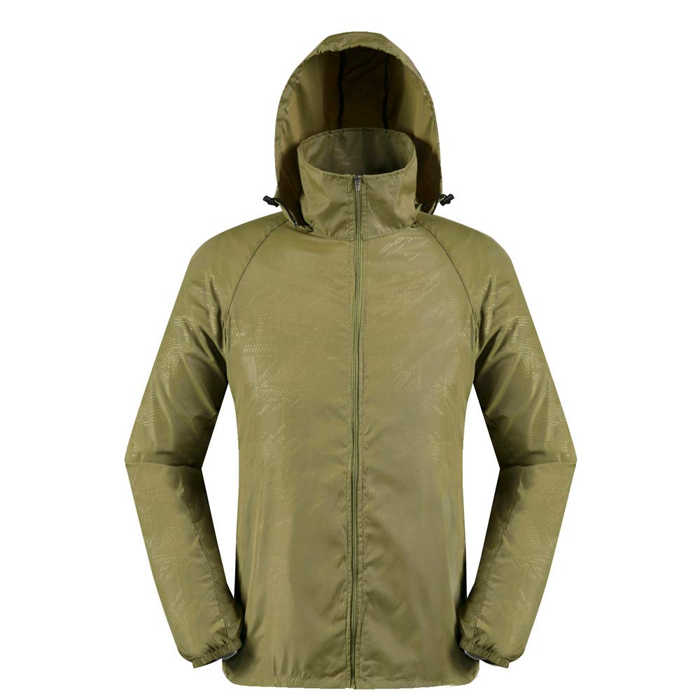 Realdo Women's & Men's Waterproof Lightweight Windbreaker Jacket - Quick Dry Running Coat with Storage Bag for Hiking, Travel & Outdoor Activities