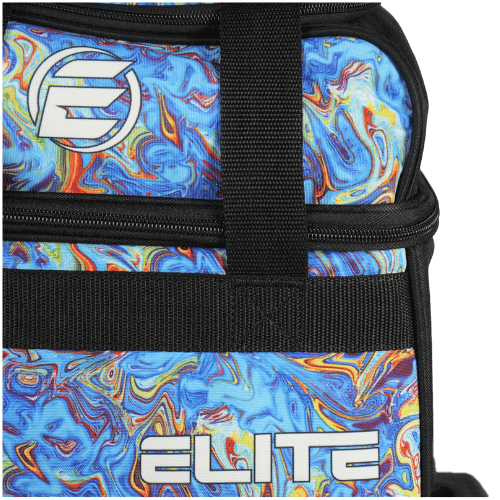 ELITE Basic Single Roller Bowling Bag - Blue Swirl Design for Men & Women | Perfect for League Play, Tournaments & Practice Sessions
