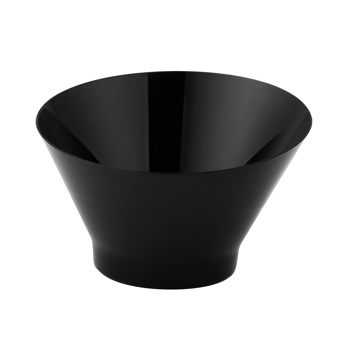 5 oz Round Black Plastic Small Incline Bowl - 3.75