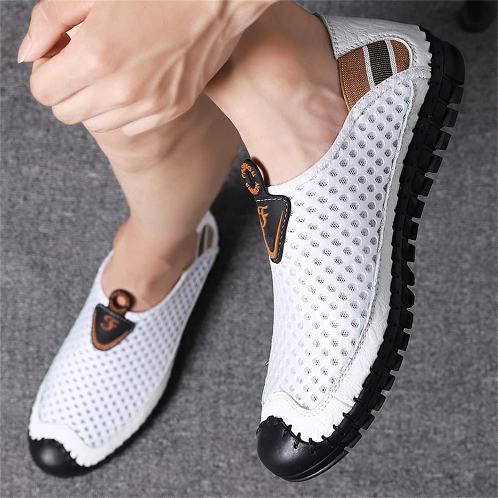 **Men's Water Shoes - Quick-Dry Mesh Slip-On Loafers for Walking, Beach & Pool - Lightweight Casual Shoes for Outdoor Activities**