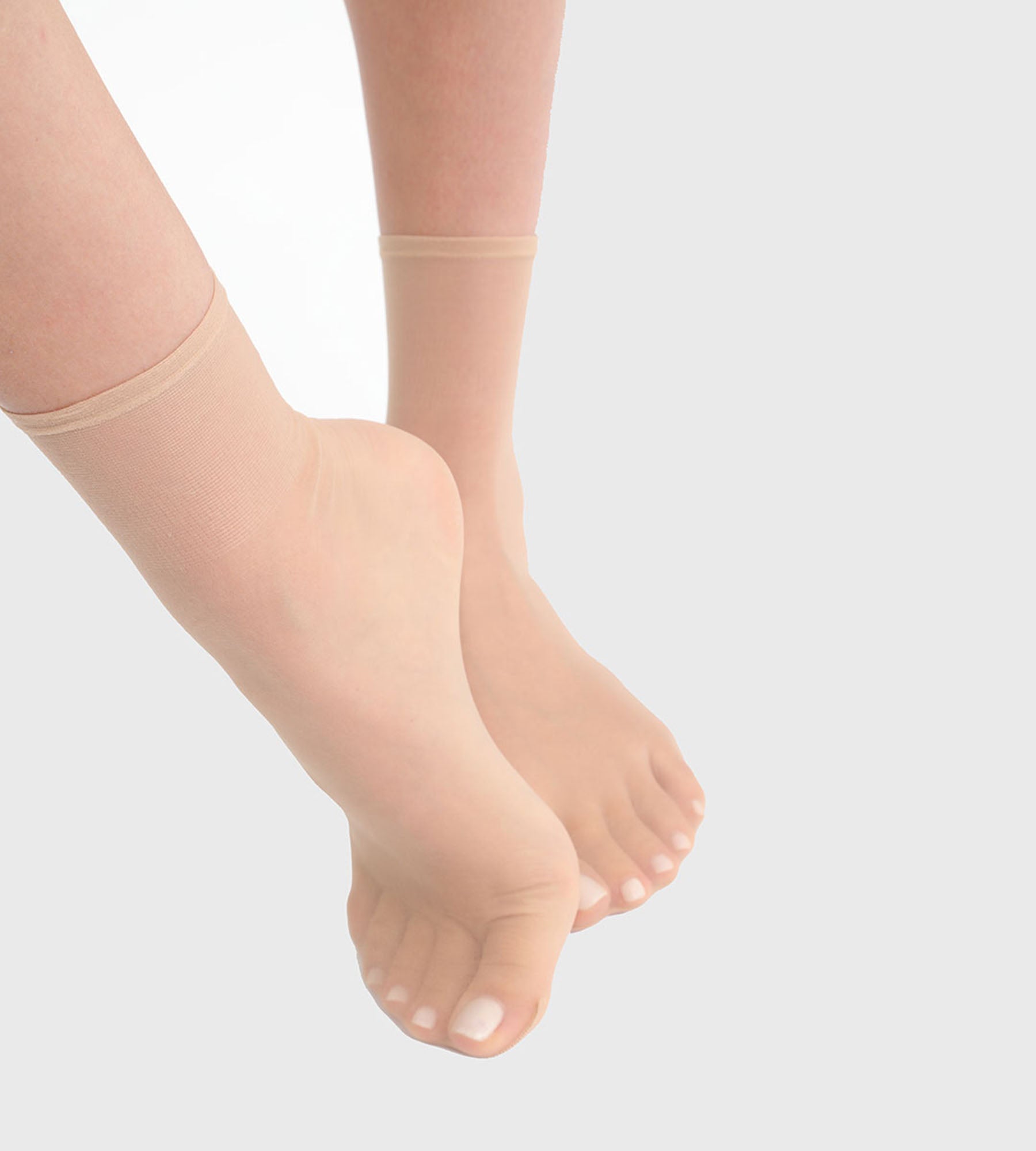 2 Pairs Women's Nude Ivory Socks - Soft Voile Fabric for Everyday Comfort & Style | Perfect for Work, Casual Wear & Relaxing at Home