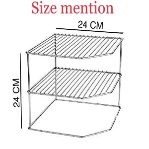 3-Tier Steel Countertop Corner Storage Rack for Kitchen - Space Saving Plate, Dish, Pan & Pot Organizer Stand | Silver Kitchen Shelf for Counter Organization | Perfect for Small Kitchens, Apartments & Dorm Rooms