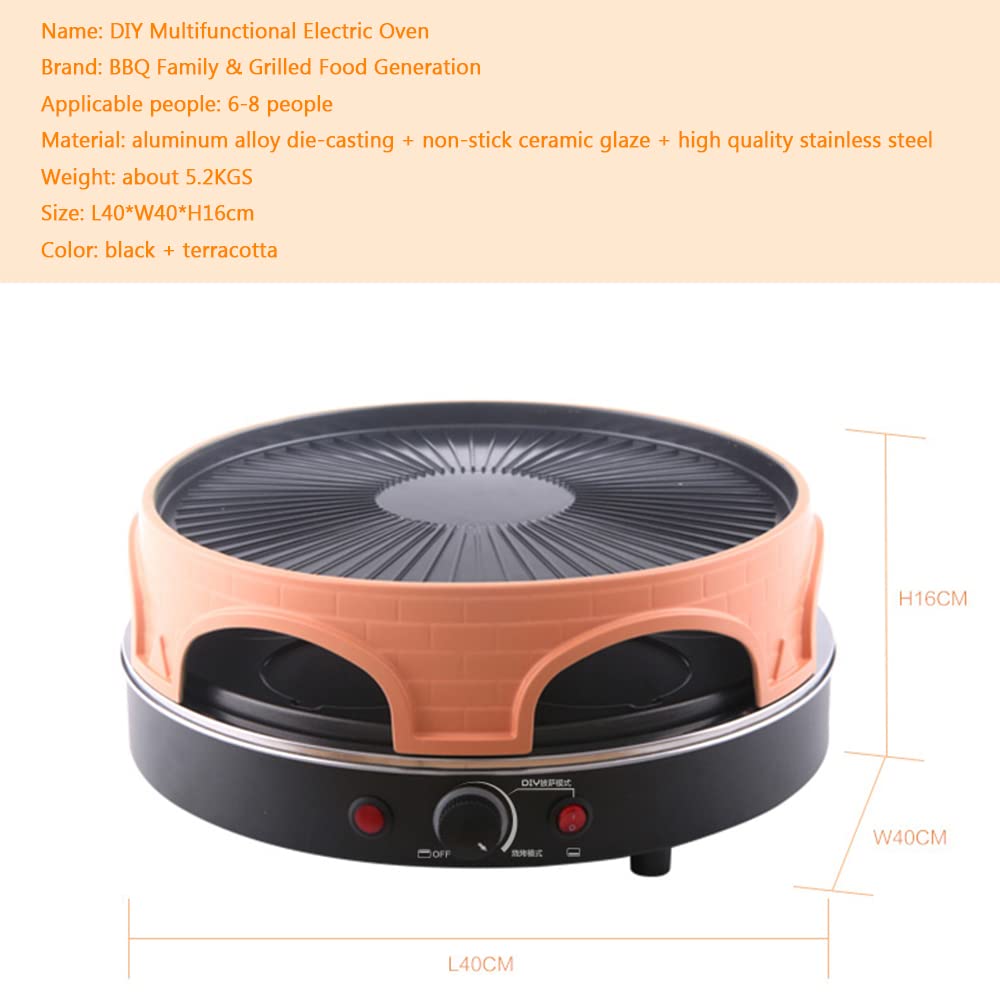 Multifunctional Electric Oven & Smokeless Indoor Grill - Household Korean BBQ, Pizza Maker for Home Kitchen | Perfect for Family Gatherings, Parties & Quick Meals