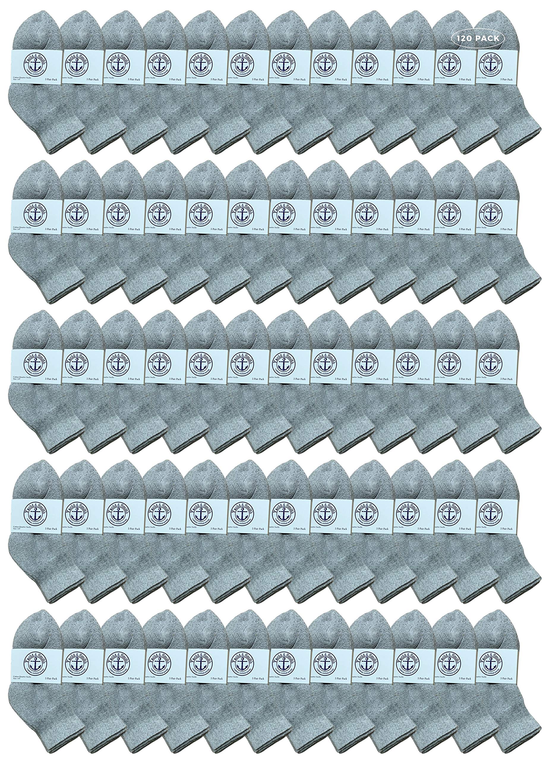 **Yacht & Smith Wholesale Bulk Kids Mid Ankle Socks - Cotton Sport Athletic Socks for Boys & Girls (Size 4-6) - Perfect for School, Sports & Everyday Wear**
