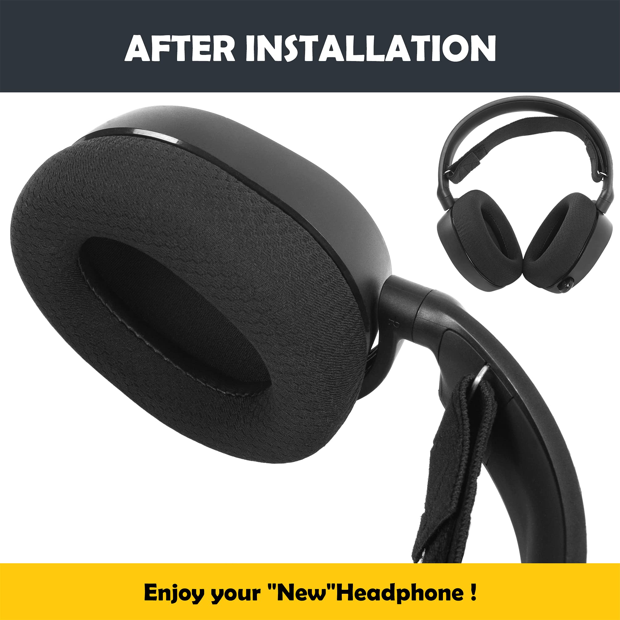 Premium Replacement Earpads Cushion for SteelSeries Arctis 1/3/5/7/9 Gaming Headset - Soft Breathable Fabric & Memory Foam - Enhanced Comfort for Long Gaming Sessions, Streaming & Work Calls