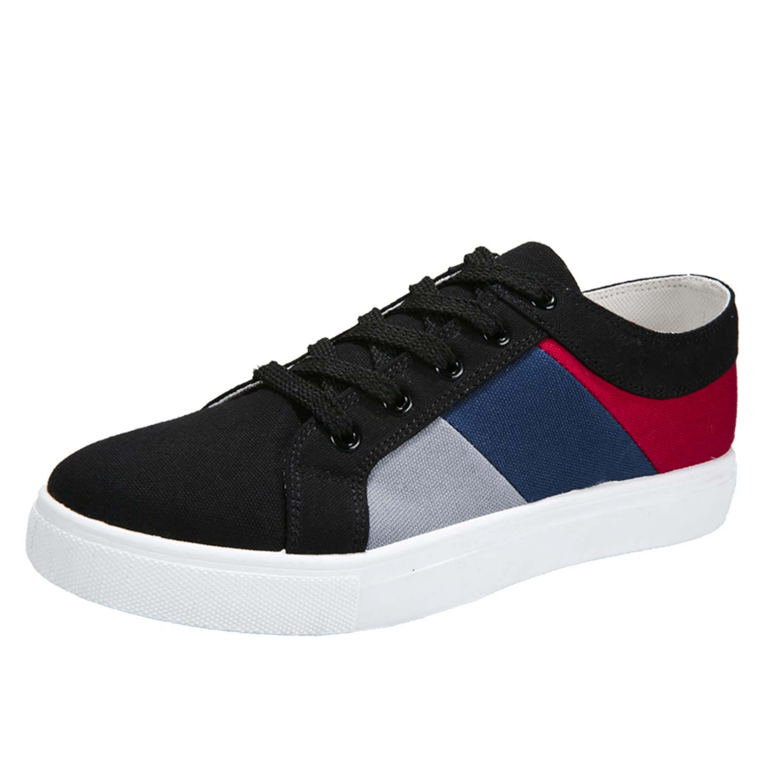 Men's Low Top Canvas Sneakers - Comfortable Lace-Up Walking Shoes in Size 10.5 | Fashionable Casual Dress Shoes for Everyday Wear, Work & Outdoor Activities
