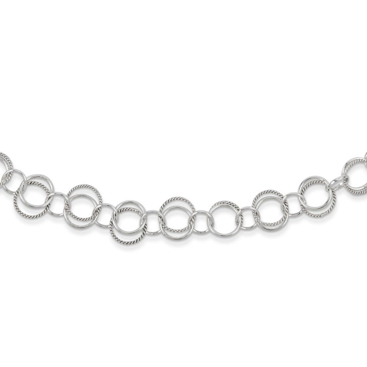 925 Sterling Silver Polished Spring Lock Necklace - Elegant Fancy Spring Ring Pendant Jewelry Gift for Women, Perfect for Birthday, Anniversary, Valentine's Day & Special Occasions